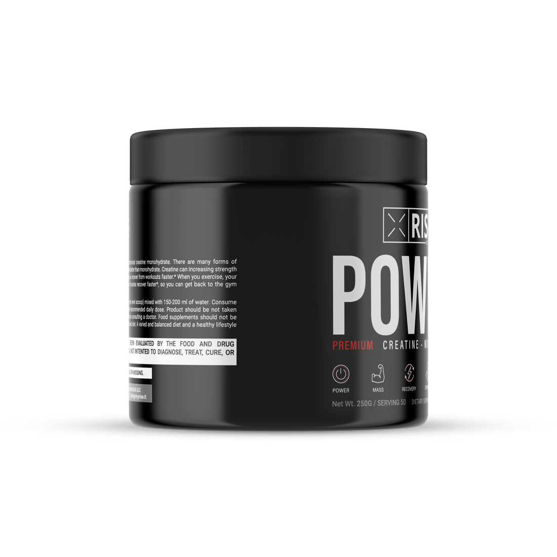 RISE Power Premium 100% Creatine Monohydrate / Maisto Papildas
